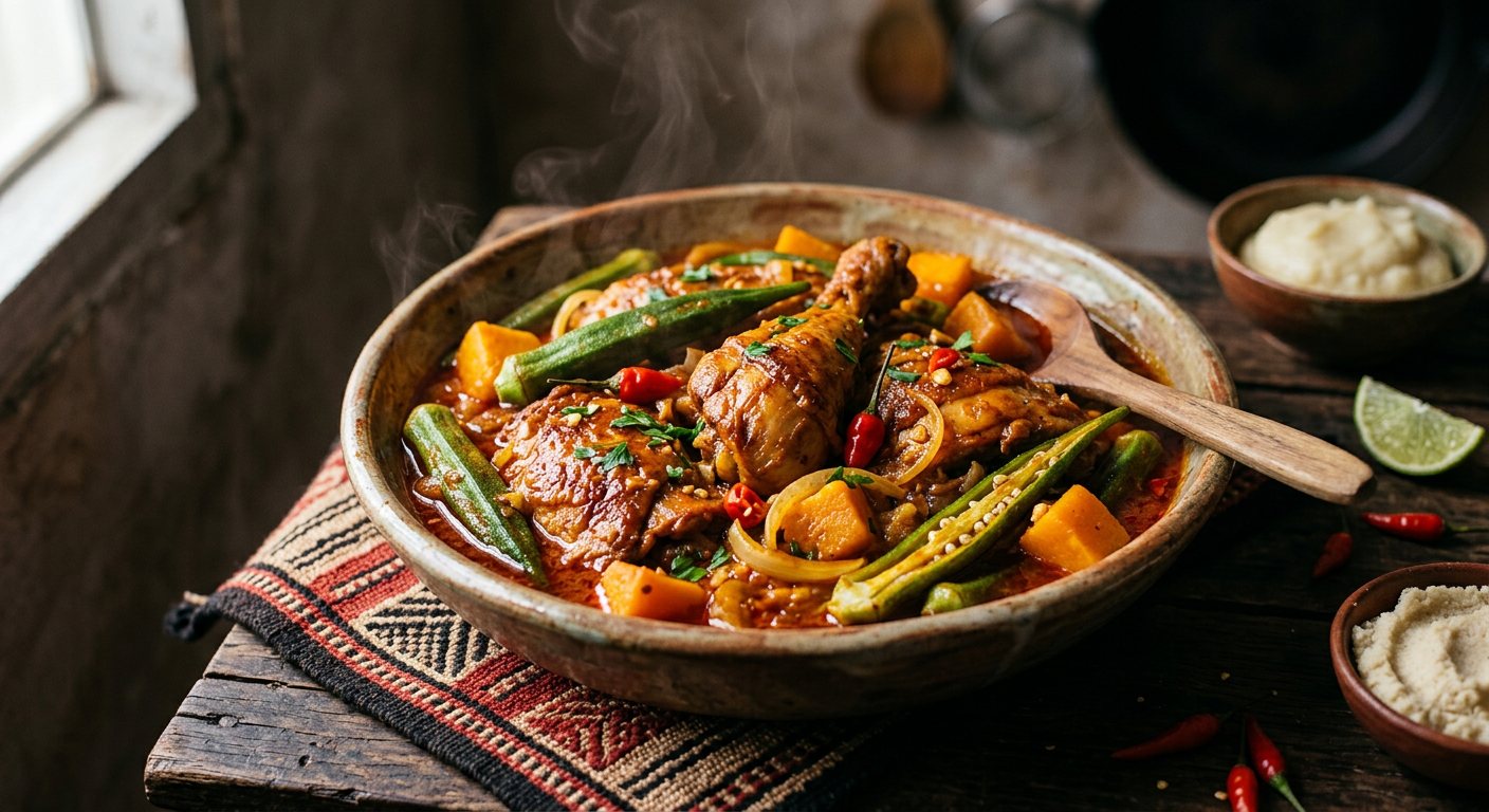 Muamba de Galinha (Angolan Palm Oil Chicken Stew) — Angola