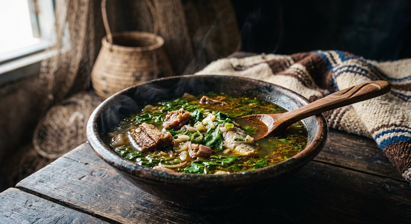 Megueni (Imraguen Dried Mullet and Sorrel Leaf Broth) — Mauritania