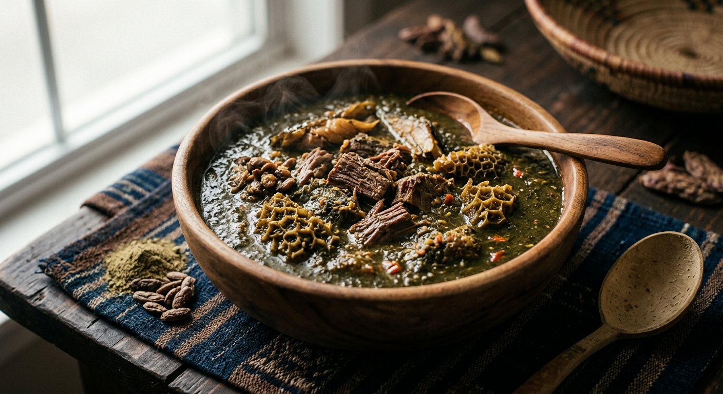 Miyan Kuka (Dried Baobab Leaf Stew) — Nigeria
