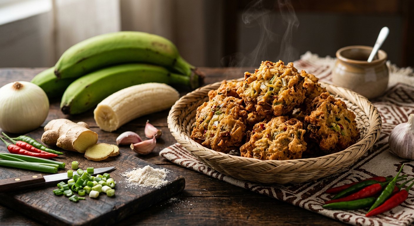 Bobofrito (Spiced Fried Green Banana Fritters) — São Tomé and Príncipe