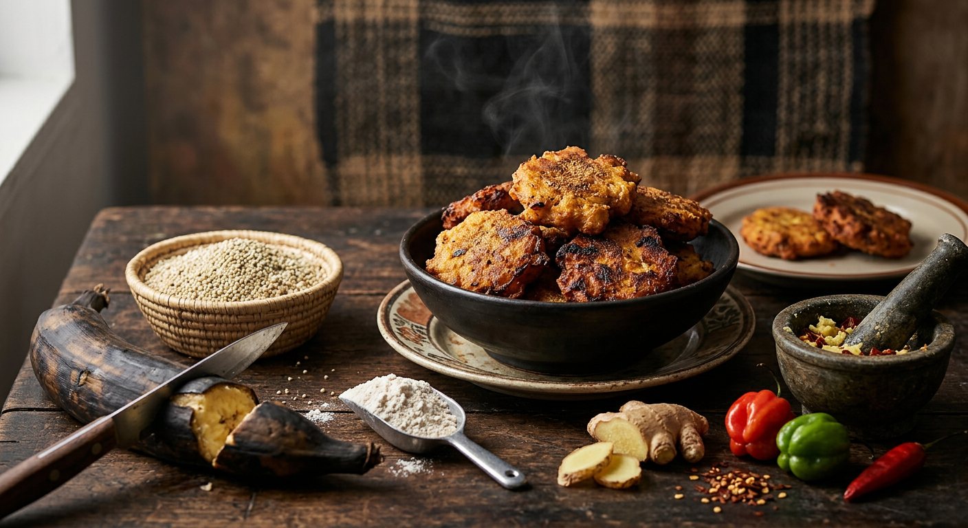 Talé-Talé (Spiced Ripe Plantain and Millet Fritters) — Niger