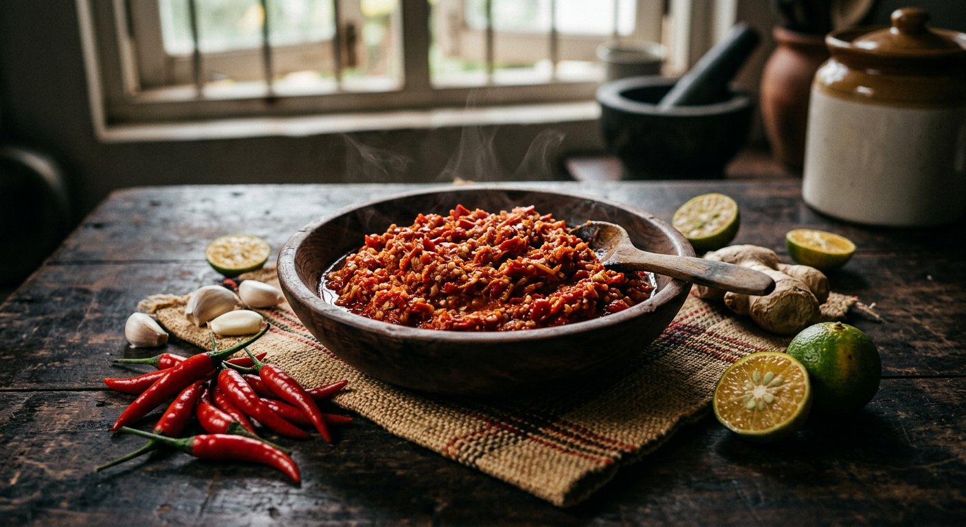 Piman Kraze (Crushed Red Chili Paste with Calamondin Lime) — Seychelles