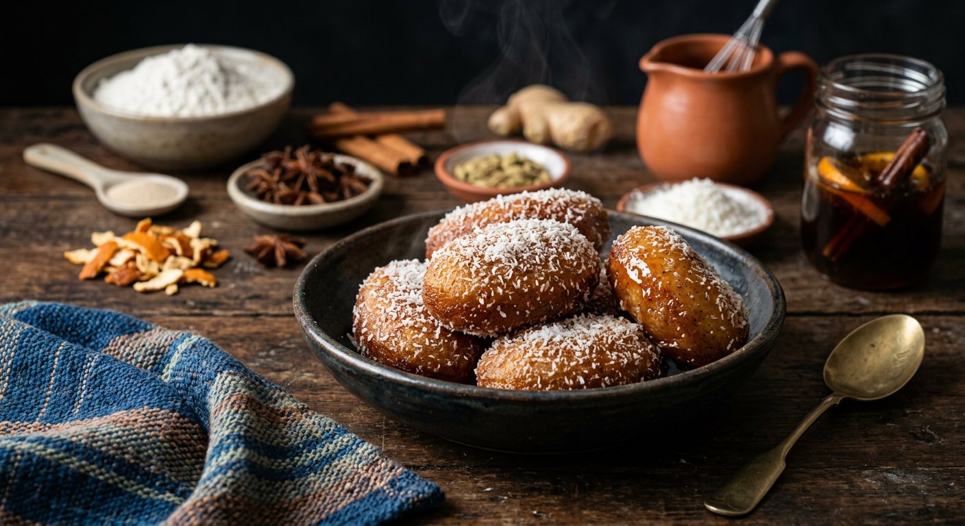 Koesisters (Spiced Coconut-Coated Doughnuts) — South Africa