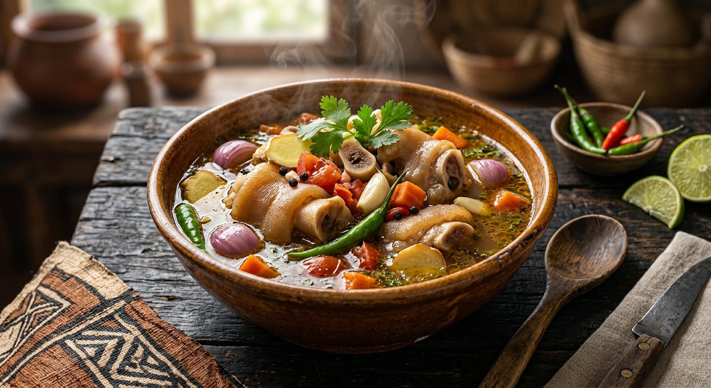 Molokony (Slow-Braised Spiced Cow Trotter Broth) — Uganda