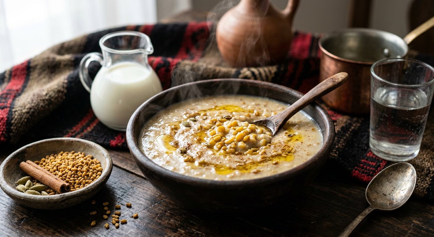 Madida Hilba (Sweet Fenugreek and Milk Porridge) — Sudan