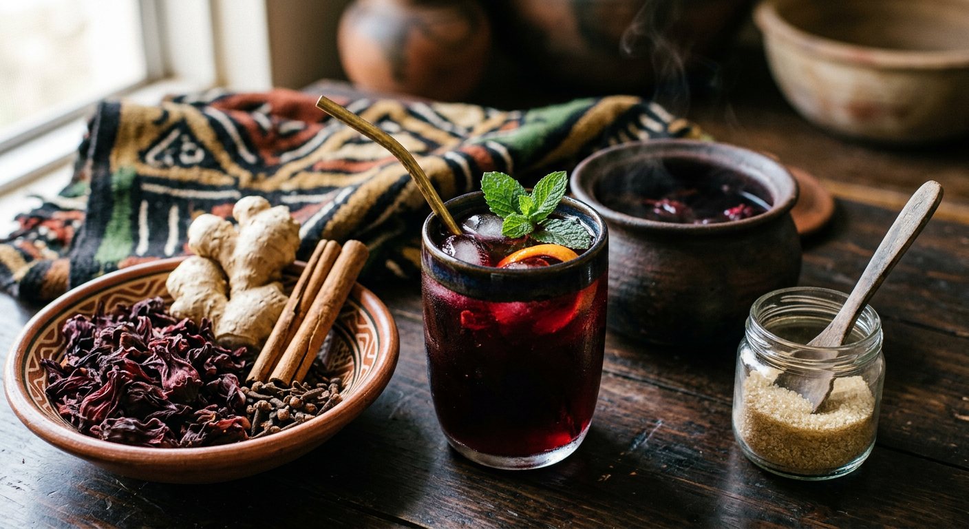 Karkanji (Spiced Hibiscus and Ginger Infusion) — Chad