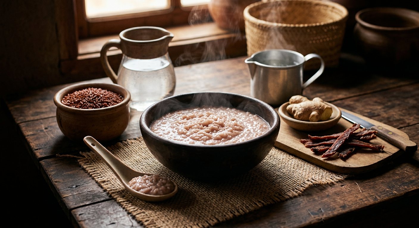 Vary sosoa (Soft plain water-cooked rice porridge) — Madagascar