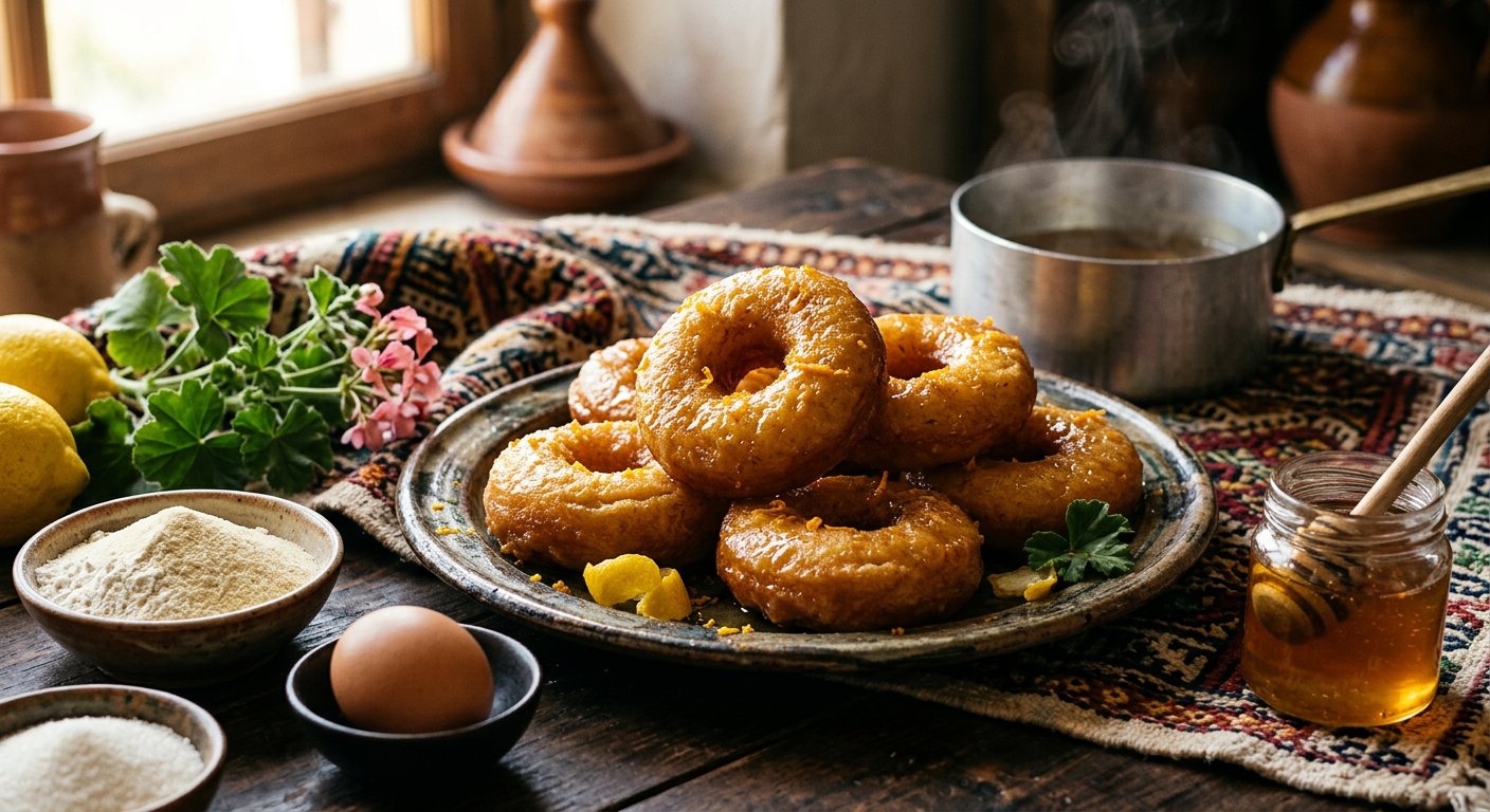 Yoyo (Honey-Dipped Citrus Doughnut Rings) — Tunisia
