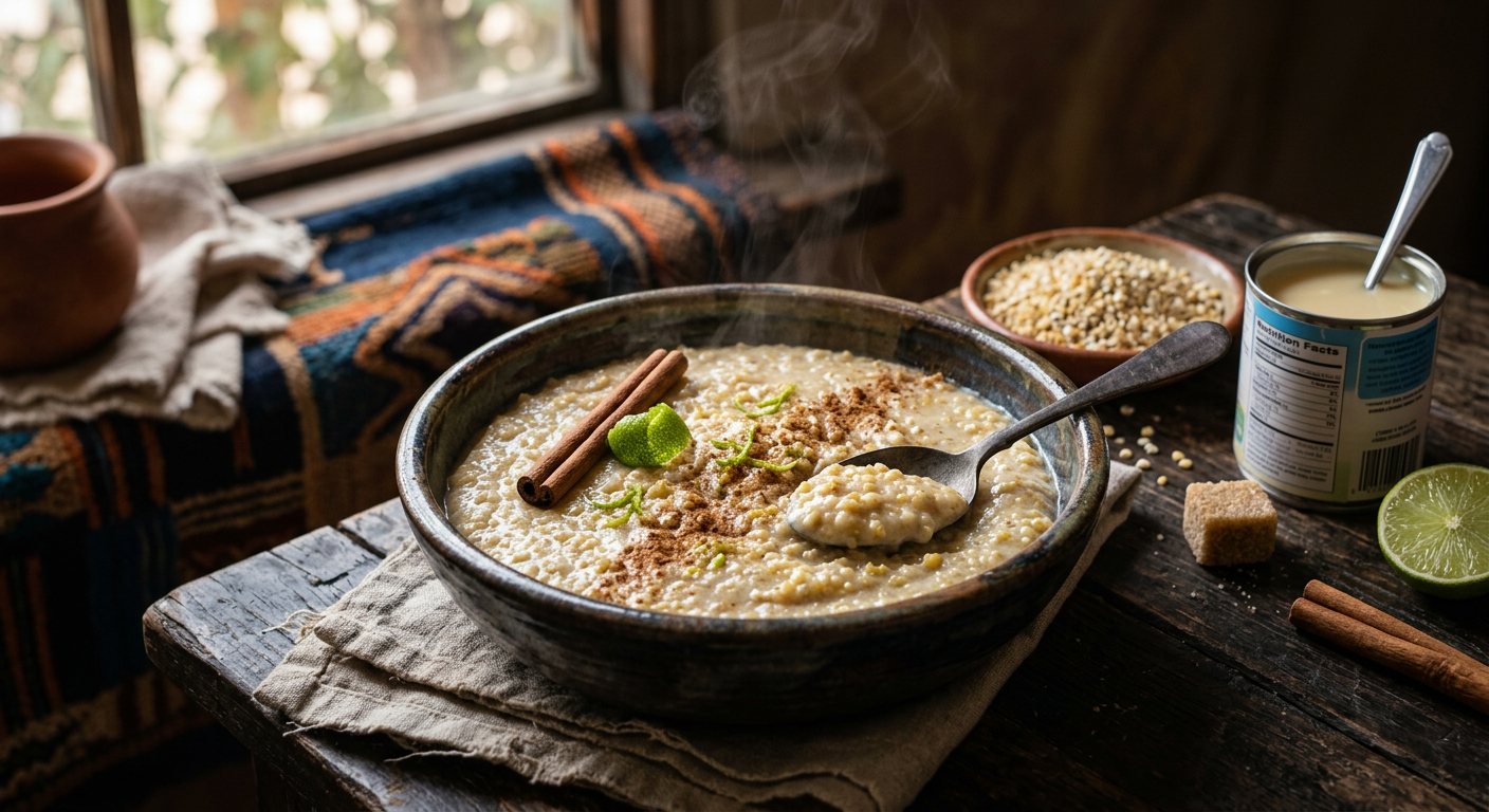 Papas de Milho (Millet Porridge with Sweet Milk) — Guinea-Bissau