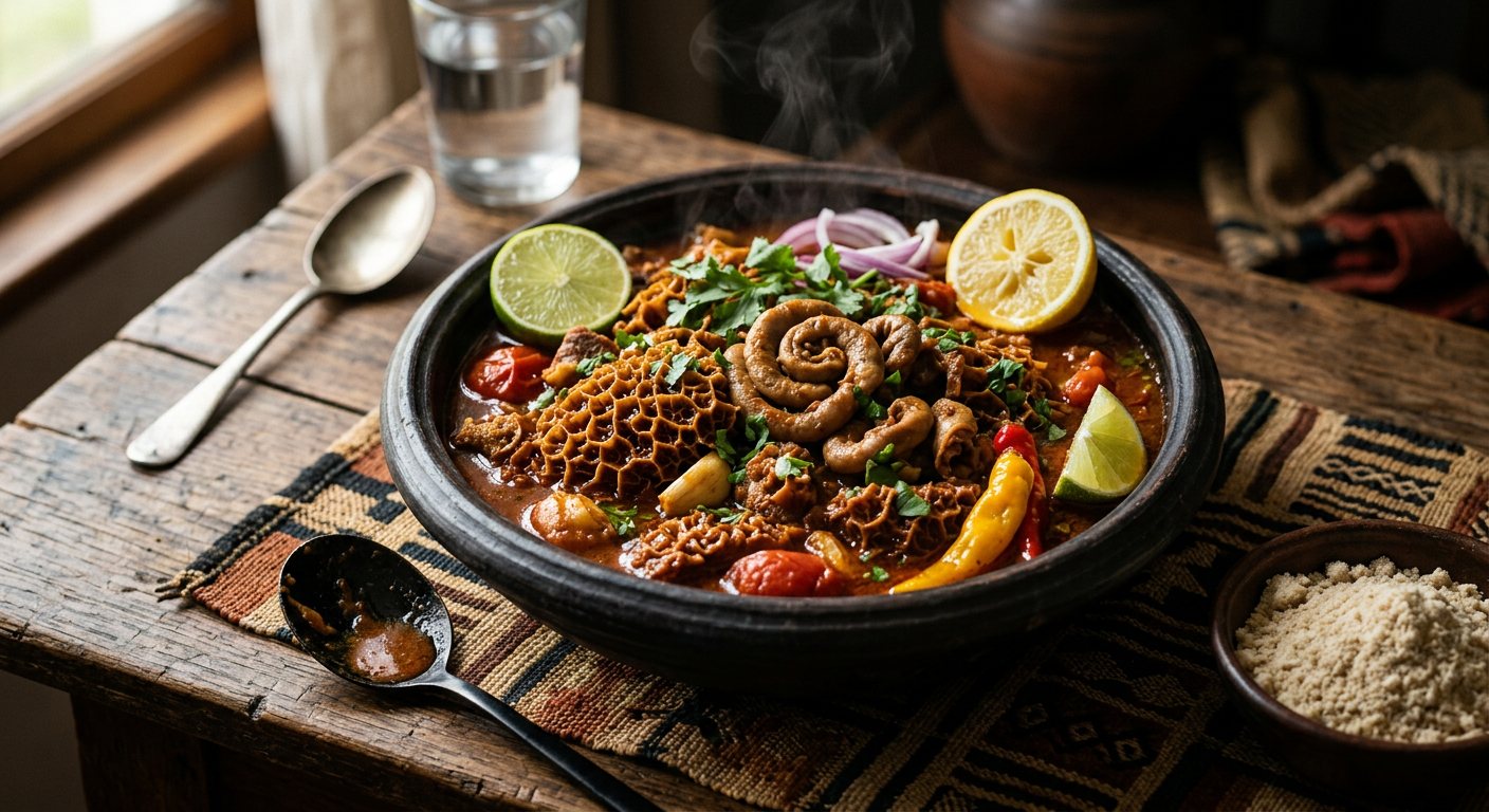Mitshopo (Braised Spiced Beef Tripe and Intestines) — DR Congo