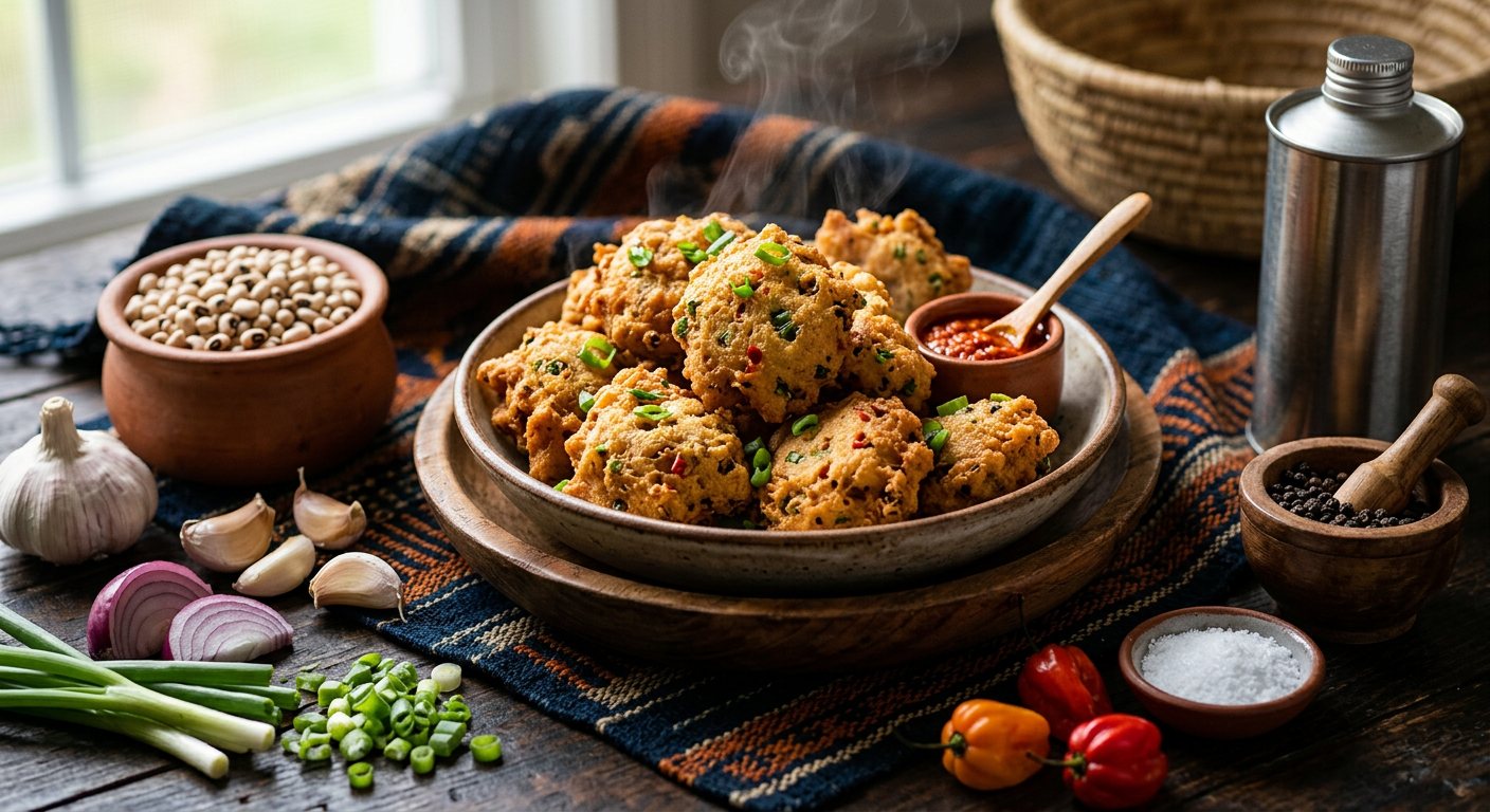 Akara (Deep-Fried Spiced Black-Eyed Pea Fritters) — Senegal