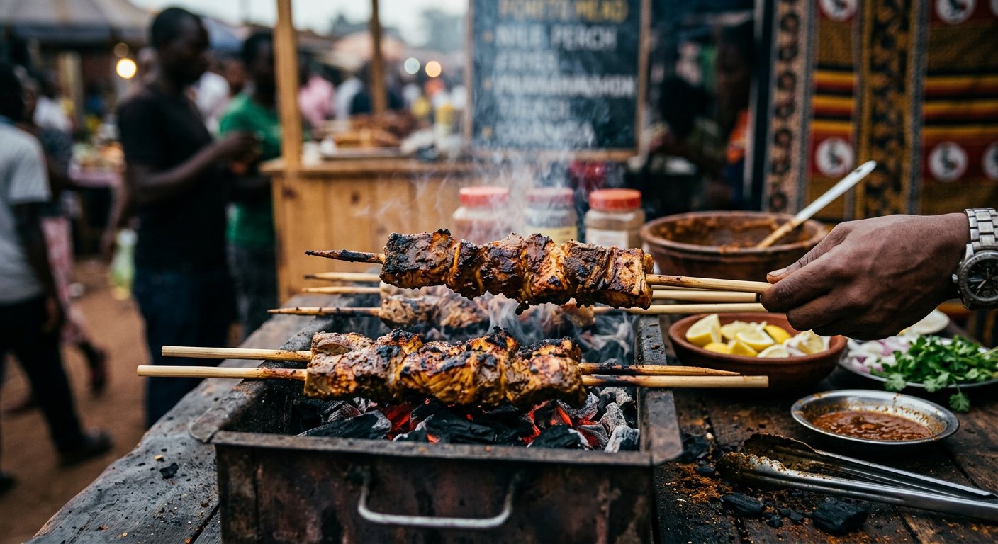 Enteke (Spiced Char-Grilled Nile Perch Skewers) — Uganda