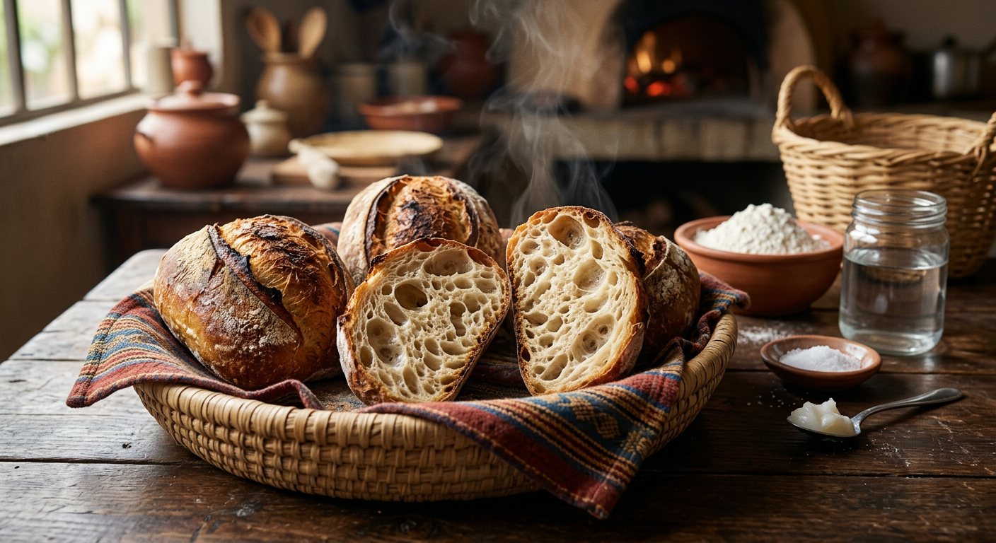 Pão de Lenha de Bissau (Wood-Fired Crusty Bread Roll) — Guinea-Bissau