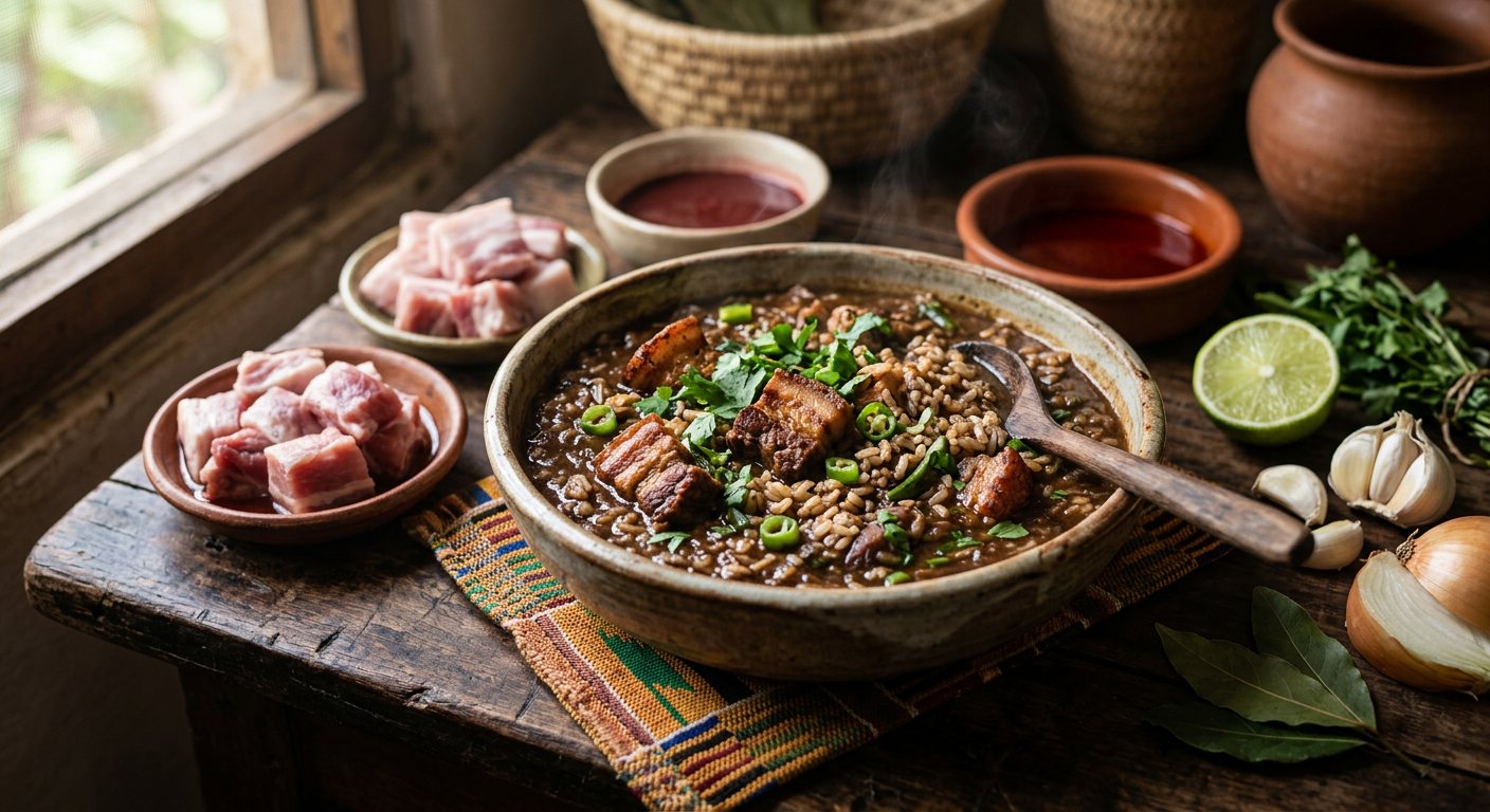 Djambacumbá (Spiced Rice with Pork and Blood) — São Tomé and Príncipe