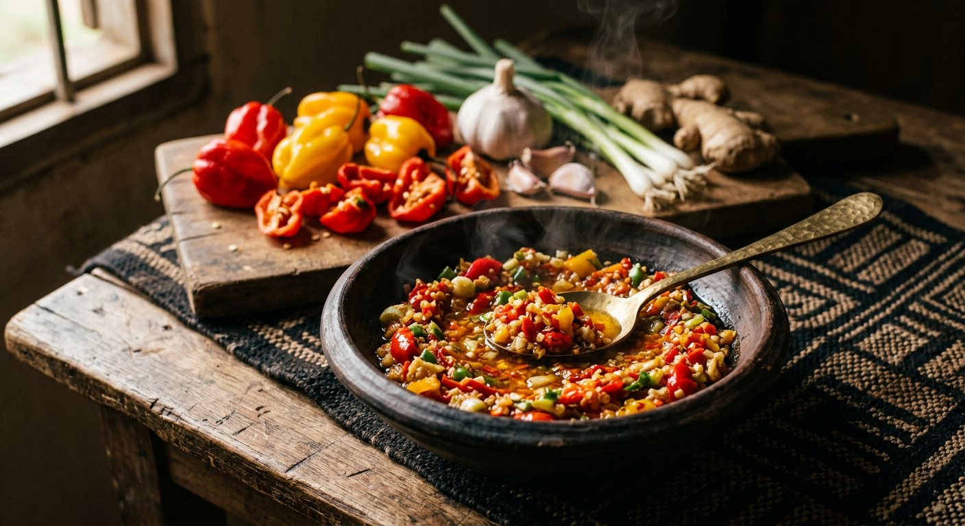 Pili-Pili (Crushed Scotch Bonnet and Garlic Hot Relish) — Republic of the Congo