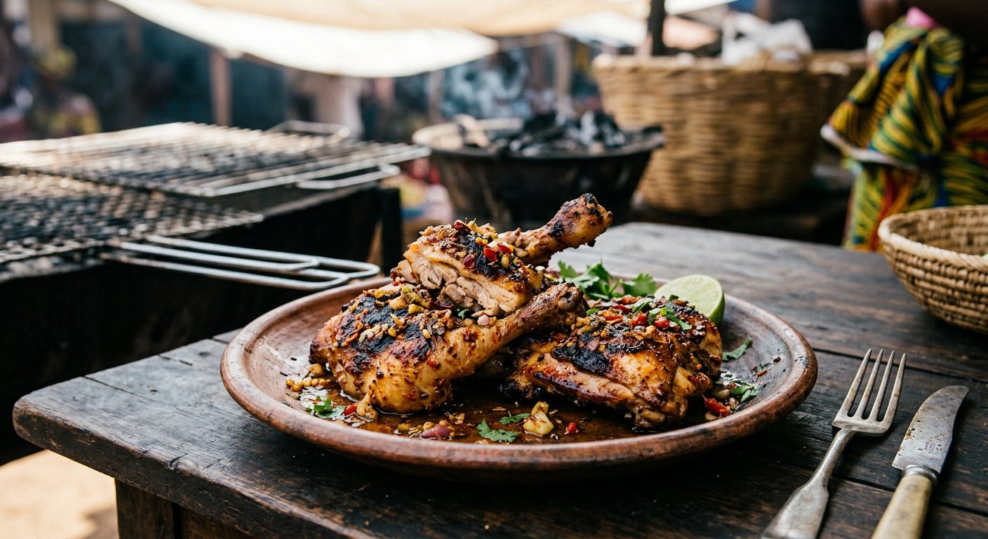 Koklo Meme (Spicy Grilled Chicken) — Togo