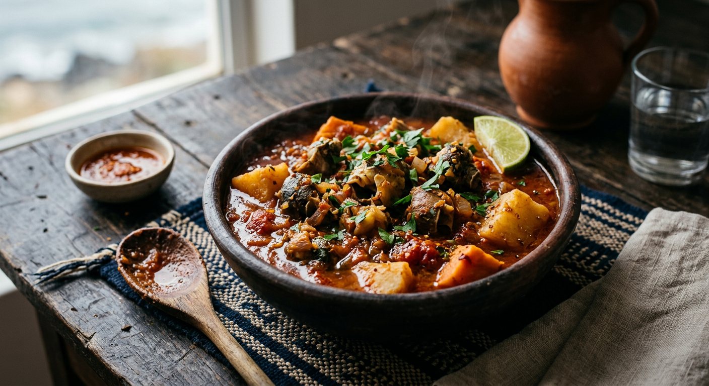 Guisado de Búzio (Slow-Braised Sea Snail Stew) — Cabo Verde