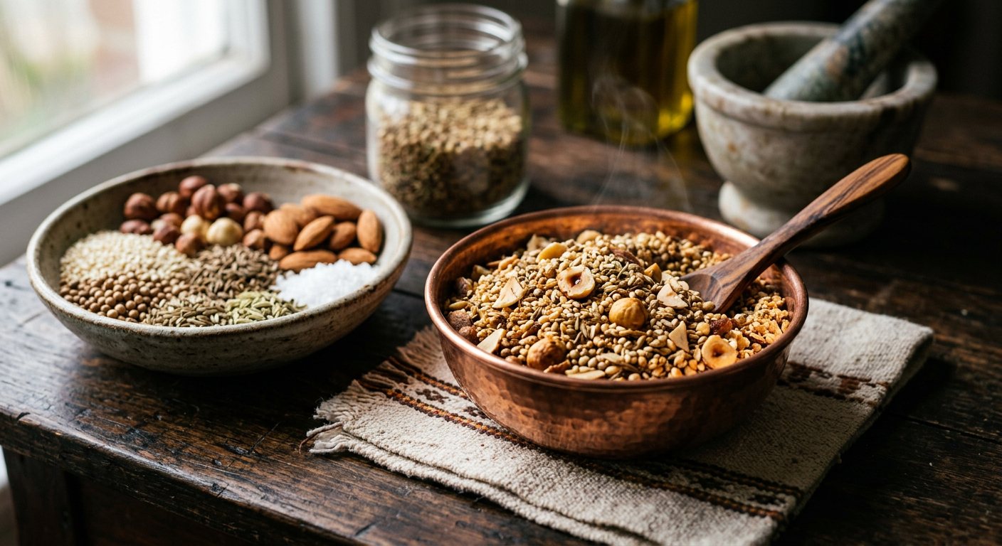 Dukkah (Toasted Nut, Seed, and Cumin Spice Blend) — Egypt