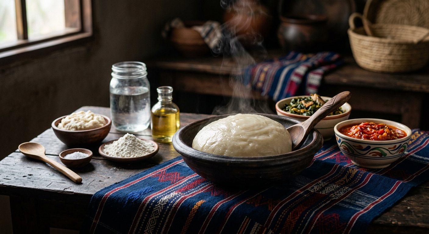Wô (Fermented White Cornmeal Swallow) — Benin