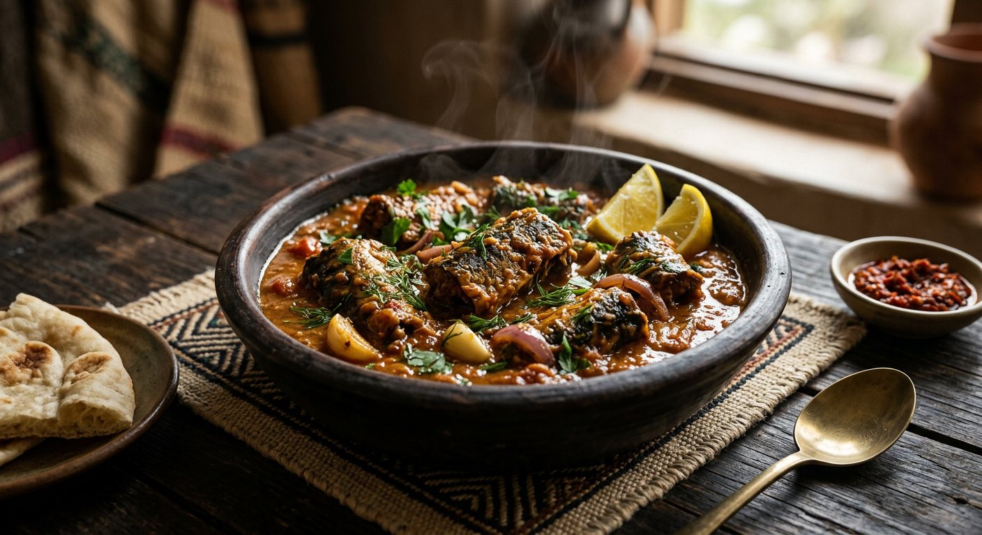 Fesikh Sudani (Fermented Salted River Fish Stew in Peanut Sauce) — Sudan