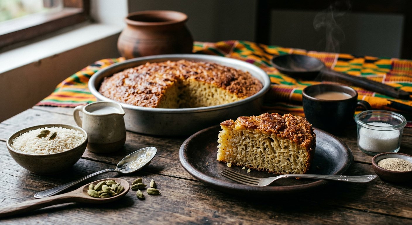 Mkate wa Sinia (Cardamom-Spiced Rice and Coconut Cake) — Tanzania