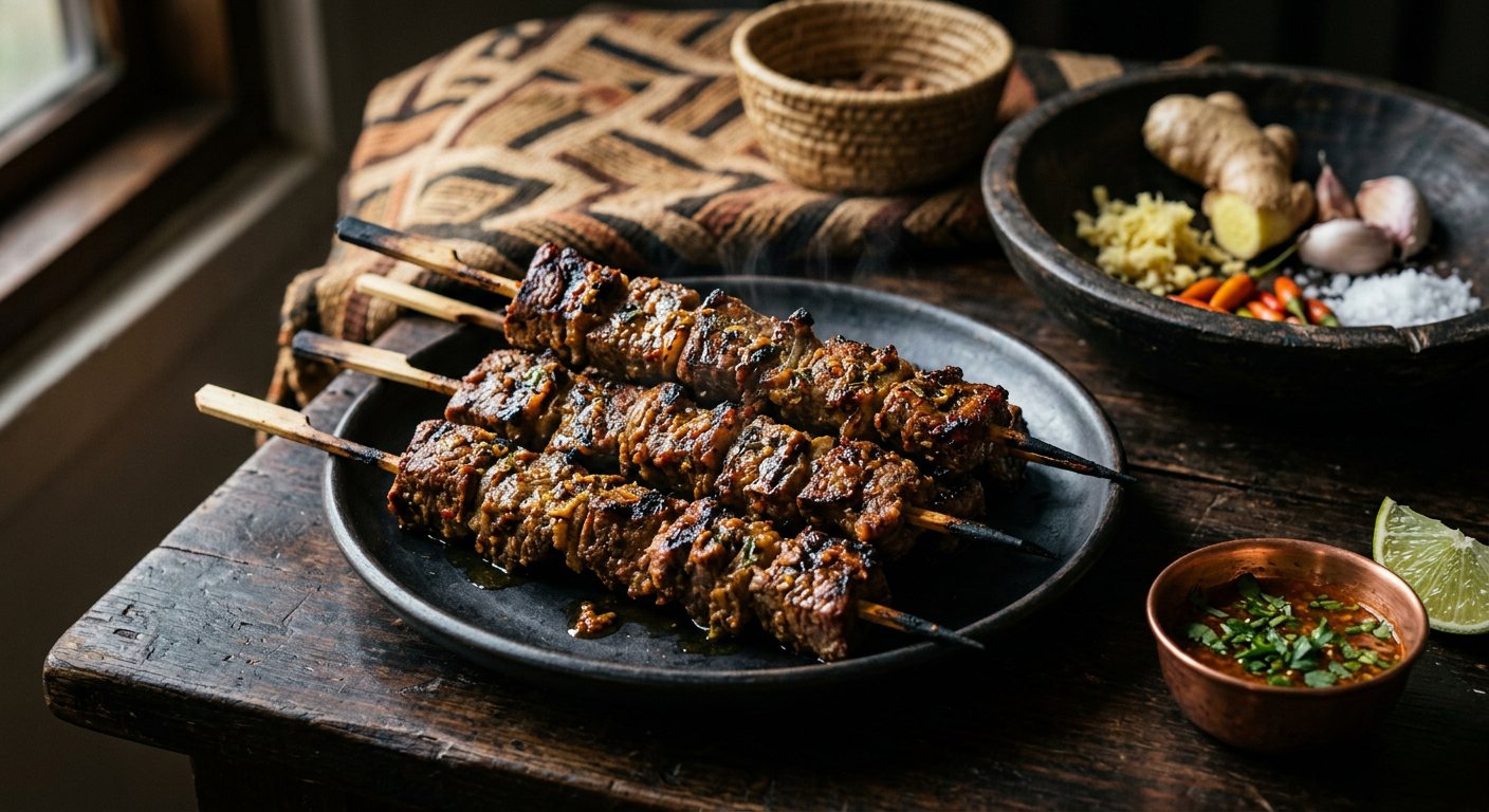 Kamundele (Spiced Beef Skewers) — DR Congo