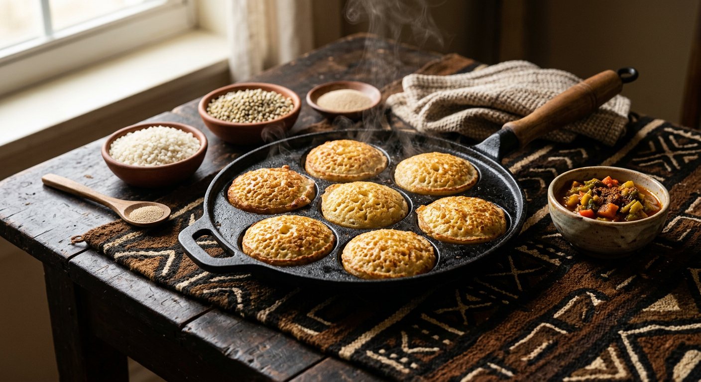 Masa (Fermented Rice and Millet Griddle Cakes) — Niger