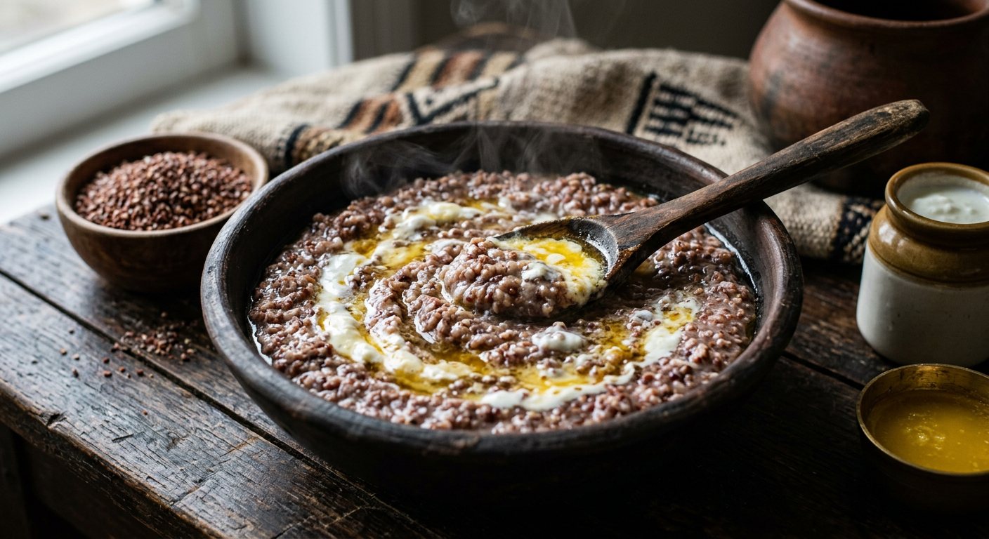Abiyuet (Cultured Curd and Butter Porridge) — South Sudan