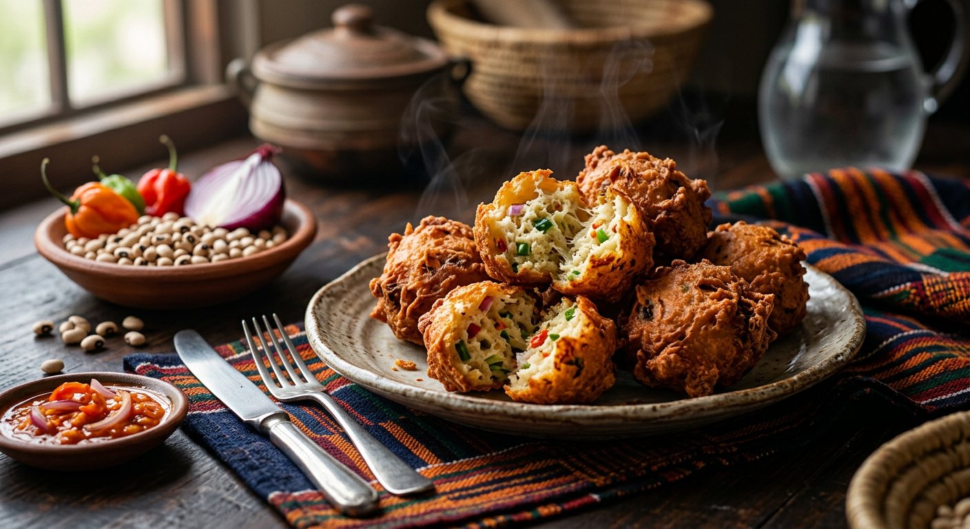 Binch Akara (Deep-Fried Black-Eyed Pea Fritters) — Sierra Leone