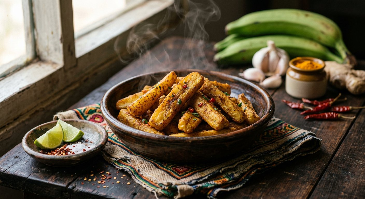 Ndizi Kaanga (Spiced Fried Green Plantains) — Tanzania