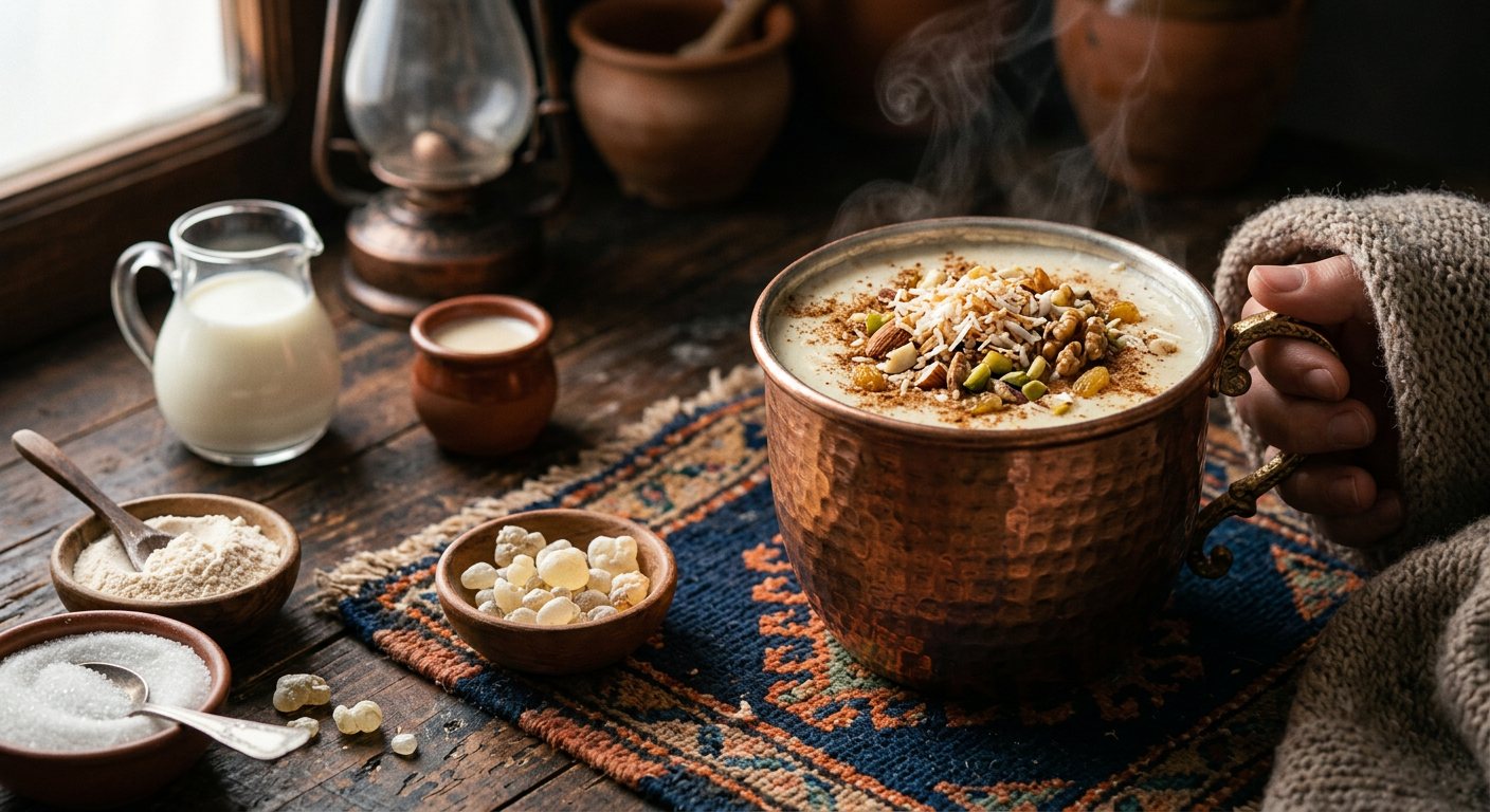 Sahlab (Orchid Tuber Starch Warm Milk Pudding Drink) — Egypt