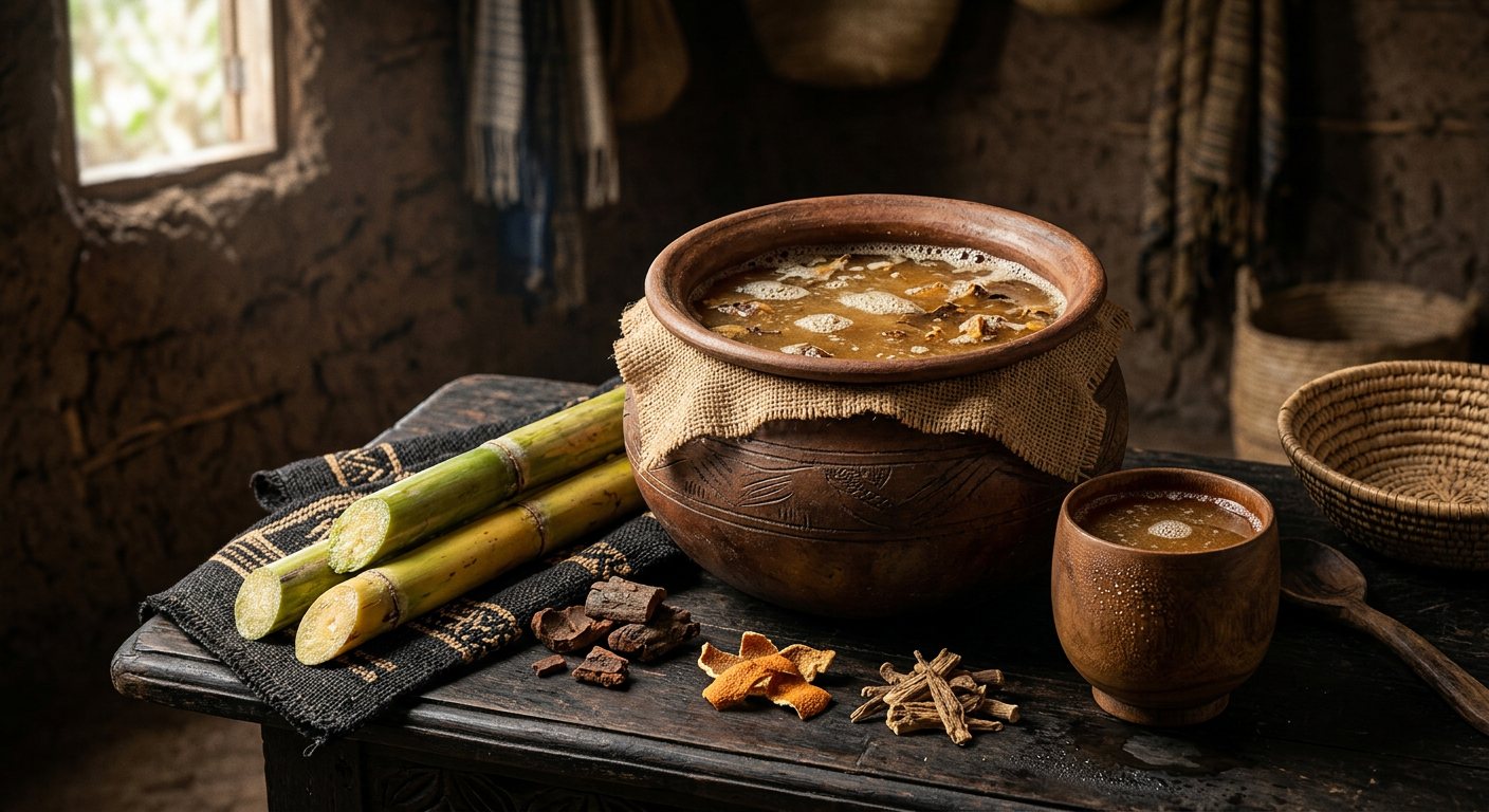 Lungwila (Fermented Sugarcane Wine) — DR Congo