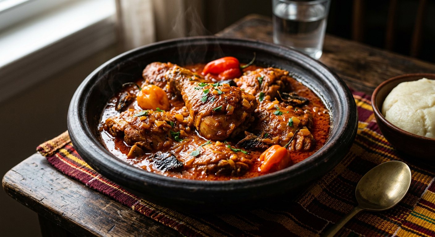 Poulet Nyembwe (Gabonese Chicken in Palm Nut Sauce) — Gabon
