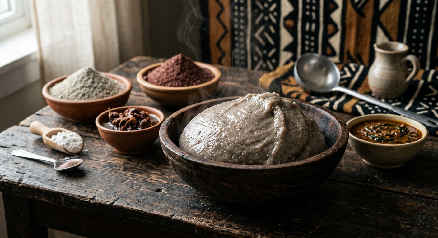 Tô (Stiff Cooked Millet and Sorghum Paste) — Mali
