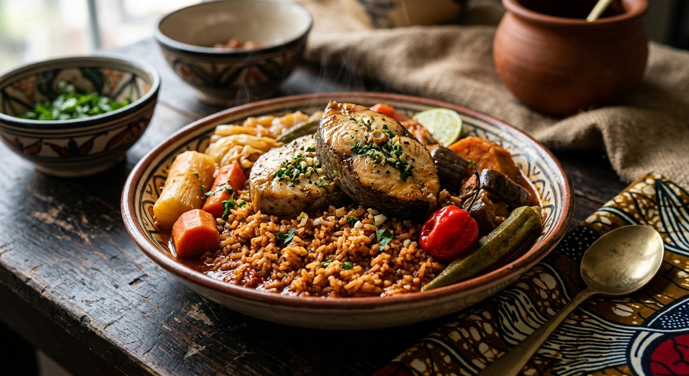 Ceebu Jën (Senegalese Red Rice with Fish and Vegetables) — Senegal