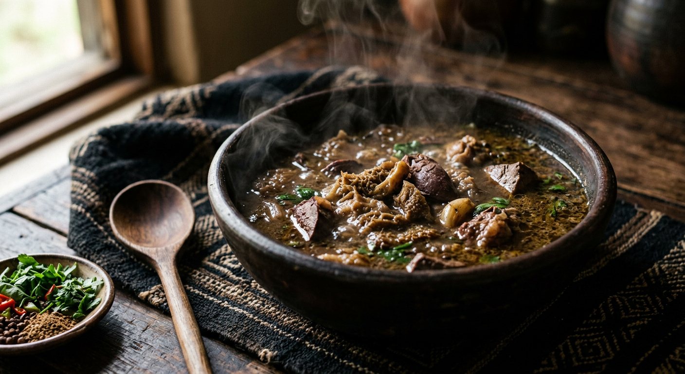 Kpété (Spiced Blood and Offal Game Broth) — Central African Republic