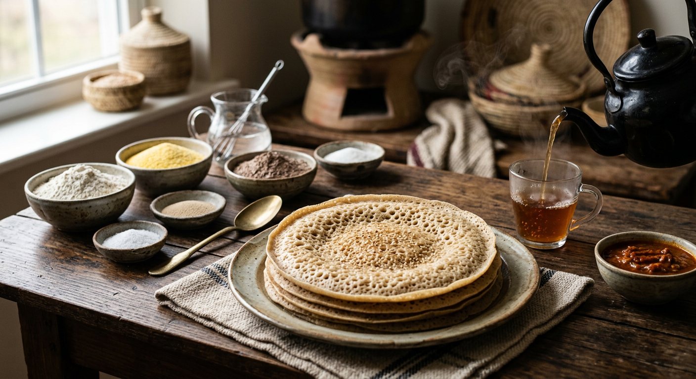 Canjeero (Fermented Sourdough Pancake Bread) — Somalia