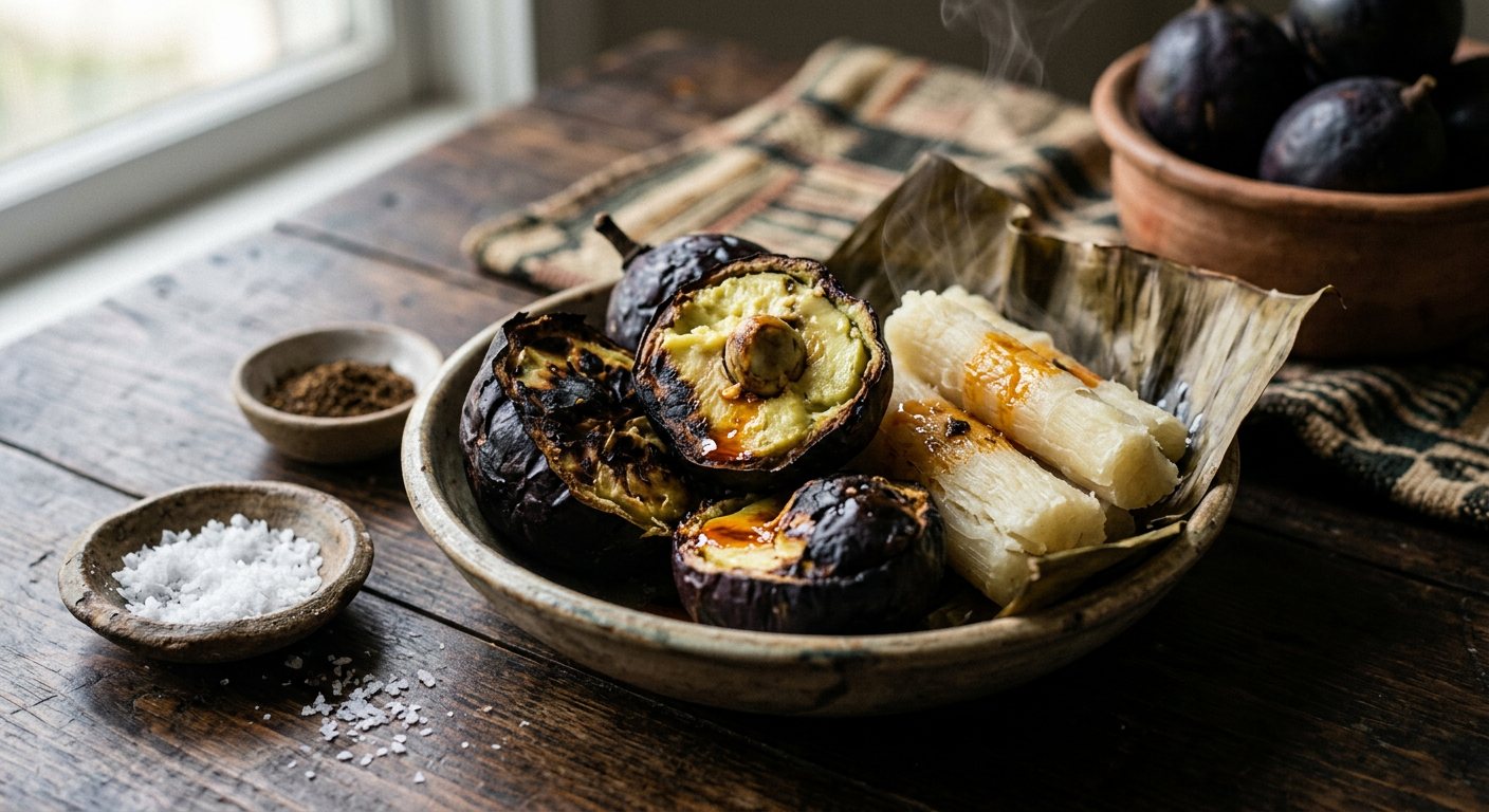 Atanga Grillé (Charcoal-Roasted African Butterfruit) — Gabon