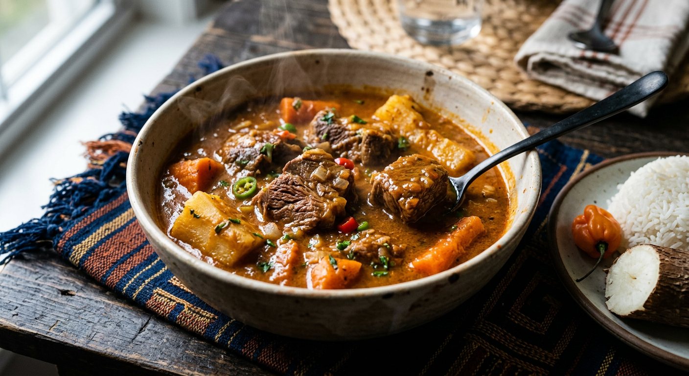 Domoda (Tangy Tomato and Flour-Thickened Beef Stew) — Senegal