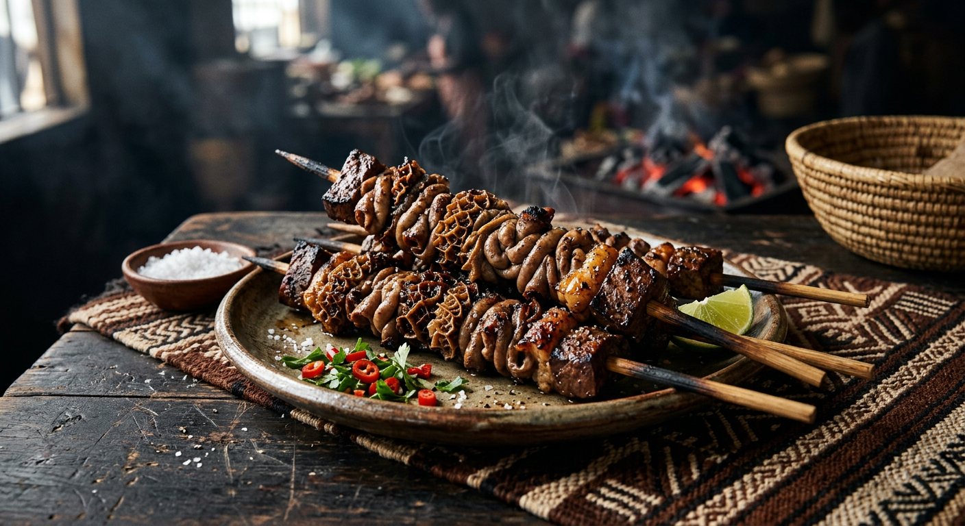 Zvinyenze (Braided Offal and Intestine Skewers) — Zimbabwe