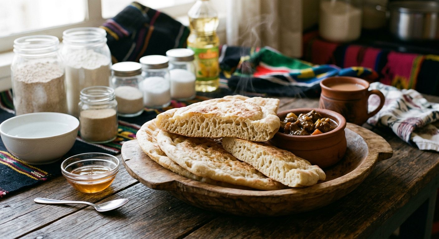 Gurassa (Thick Soft Griddled Wheat Bread) — South Sudan
