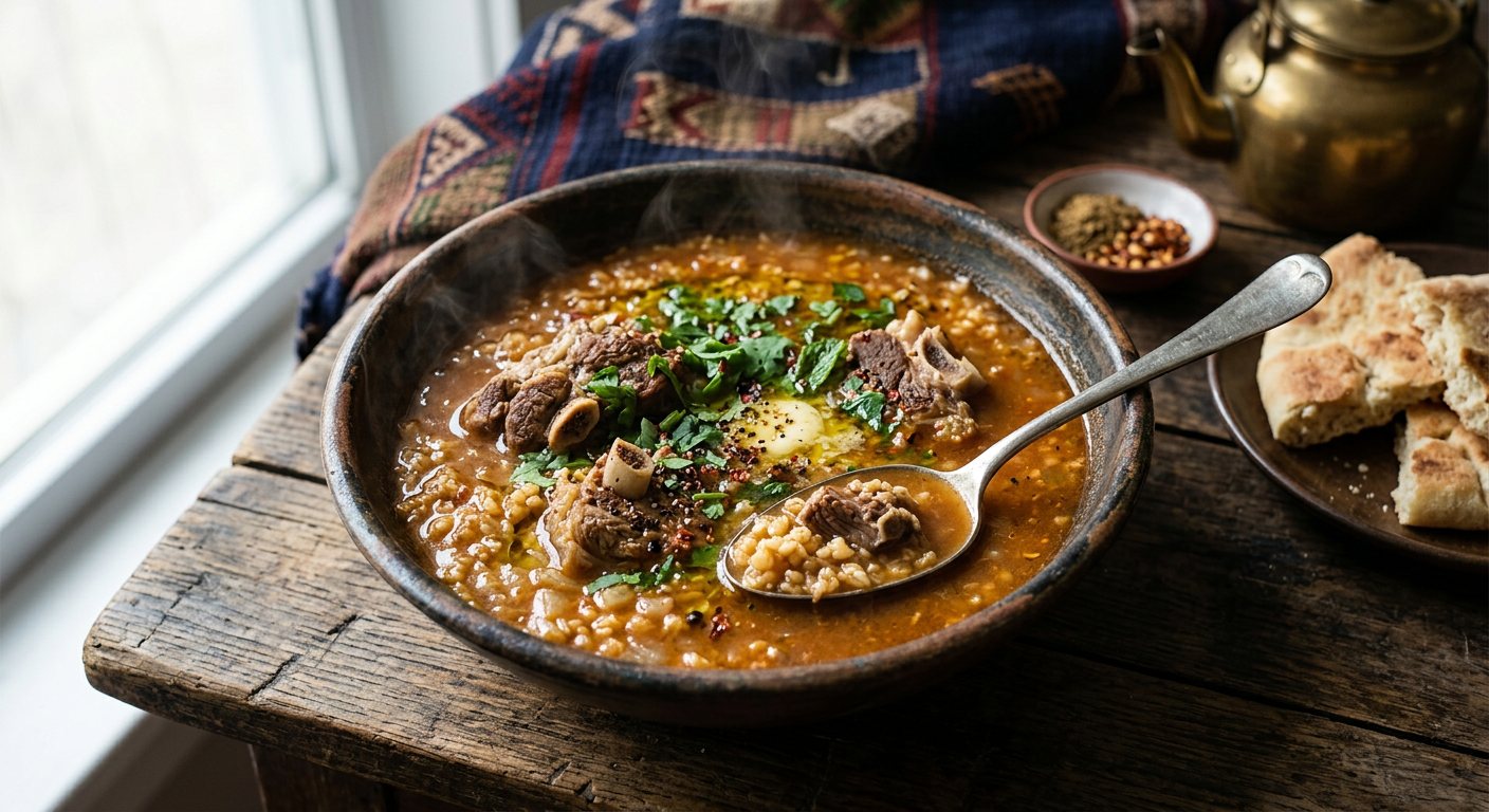 Chorba Mauritanienne (Spiced Lamb and Cracked Wheat Soup) — Mauritania
