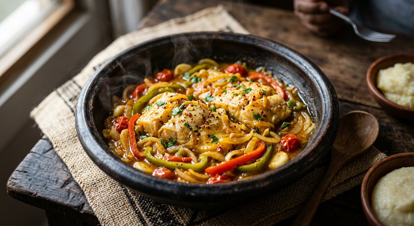 Makayabu (Stewed Salted Cod with Onions and Peppers) — Republic of the Congo