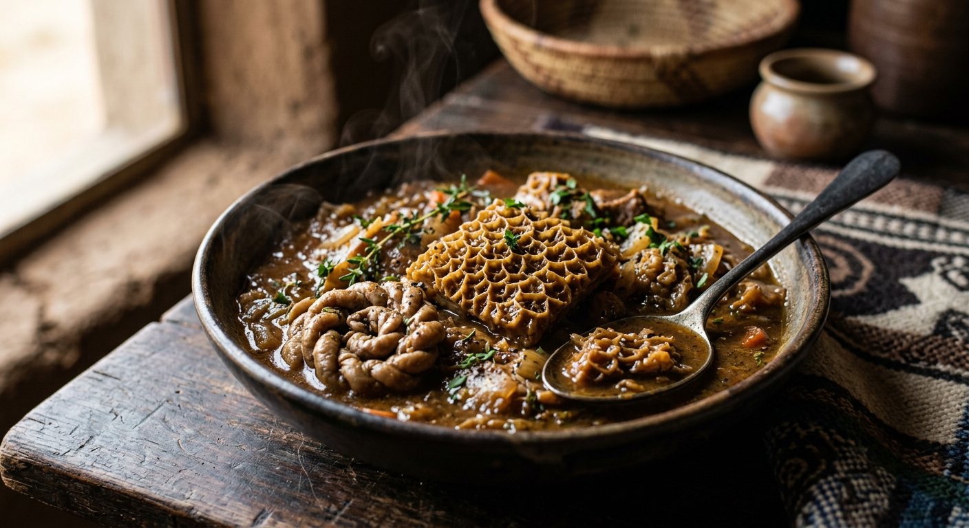 Mala le Mahloko (Braised Beef Tripe and Intestine Stew) — Lesotho