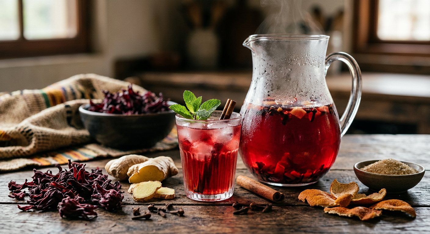 Wonjo (Sweetened Hibiscus and Ginger Infusion) — Sierra Leone