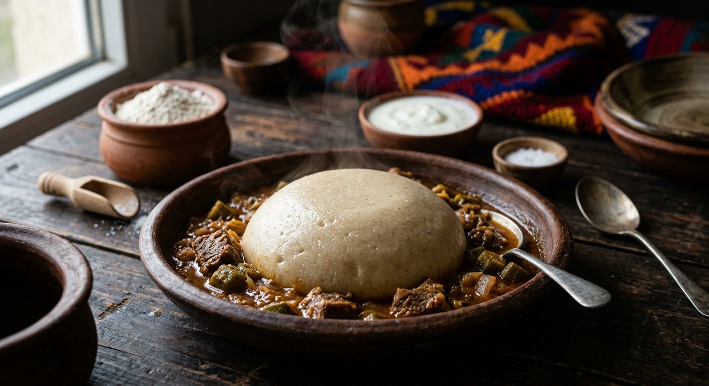 Asida (Fermented Sorghum or Millet Dumpling Porridge) — Sudan