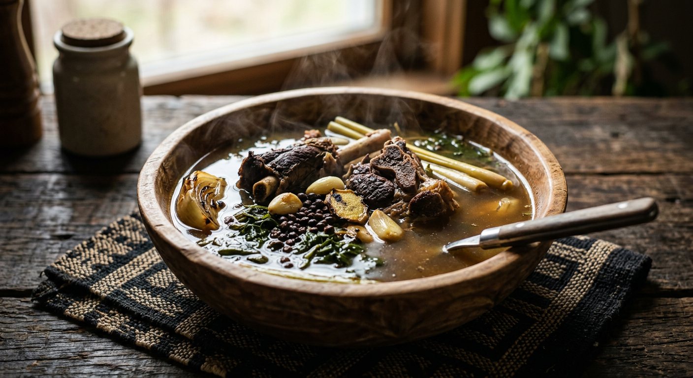 Bouillon de Sauvagine (Peppery Forest Bushmeat Broth) — Republic of the Congo
