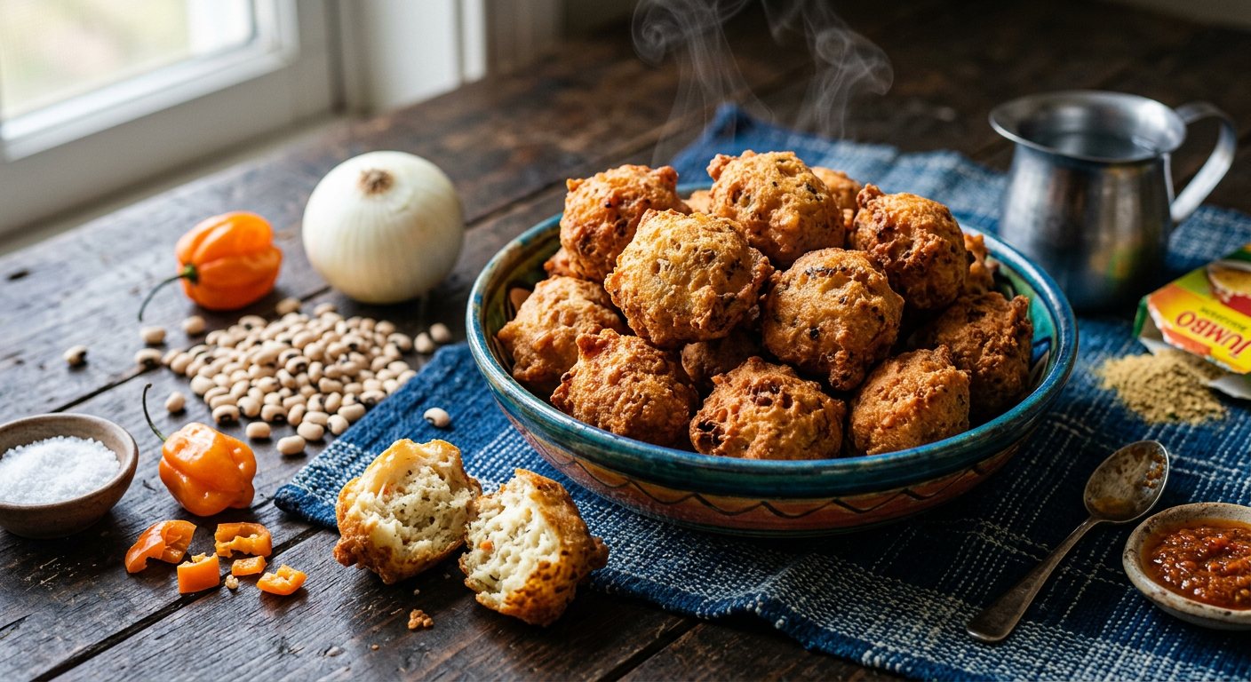 Akara (Crispy Deep-Fried Black-Eyed Pea Fritters) — Gambia