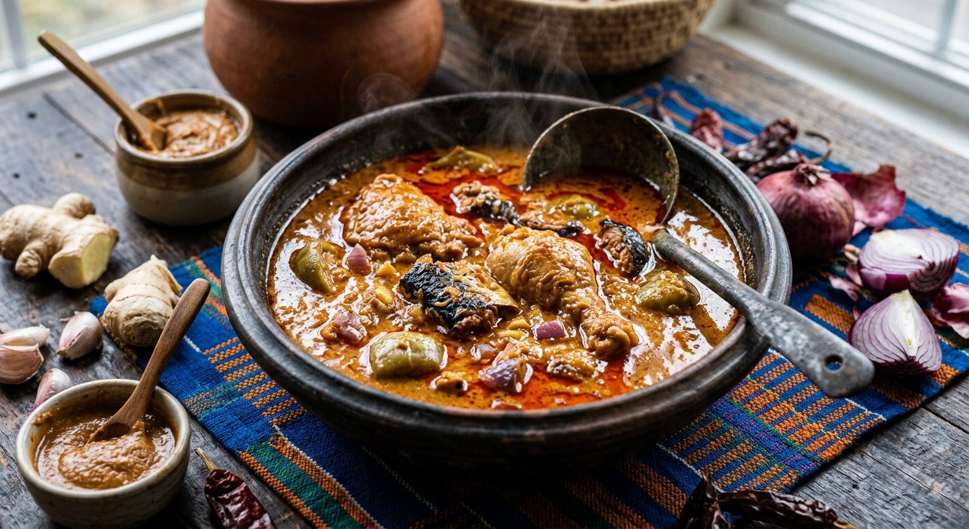 Nkatenkwan (Ghanaian Groundnut Soup with Chicken) — Ghana
