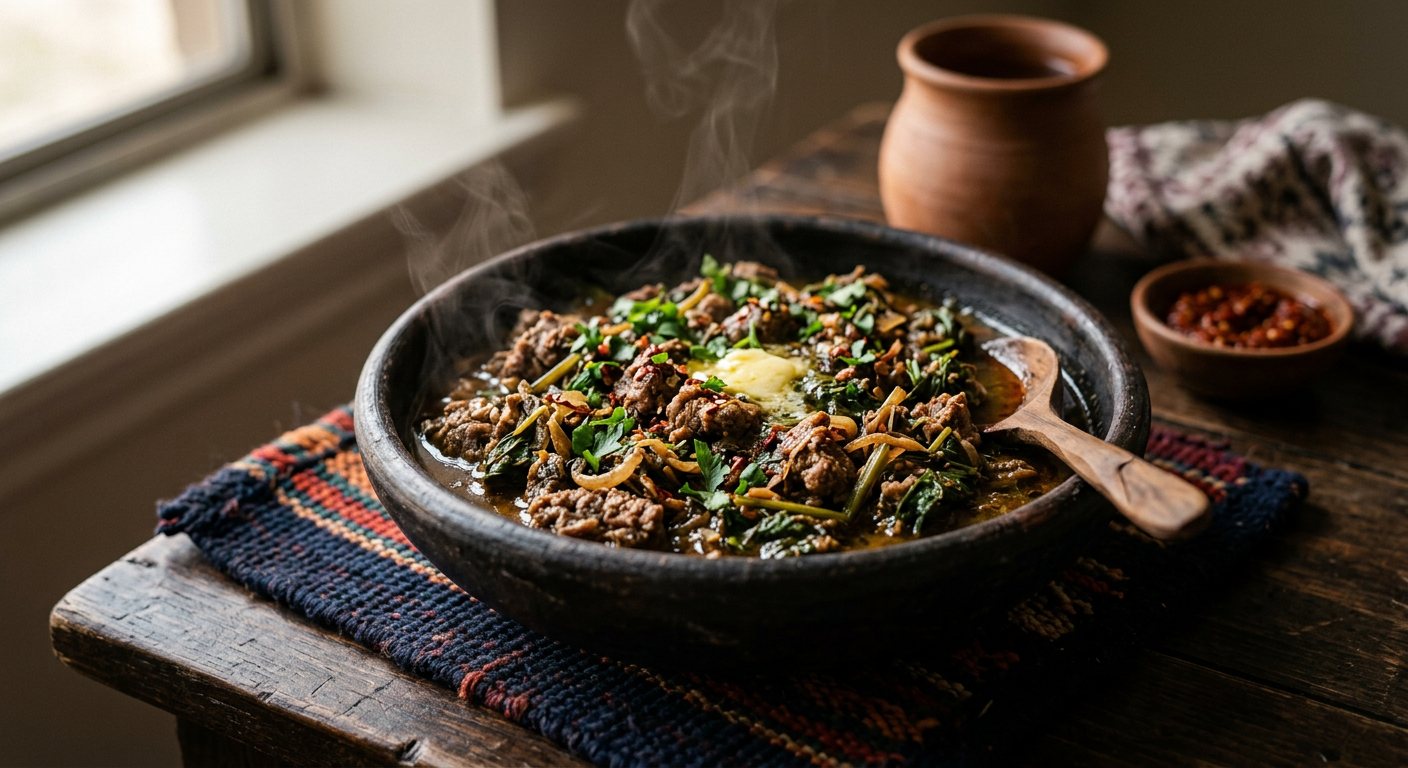 Kadaaduk (Afar Wild Herb and Minced Meat Braise) — Djibouti